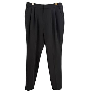 Enfold Trousers Size 40 (JP) 31" Waist Womens Black Pleated Taper Made in Japan